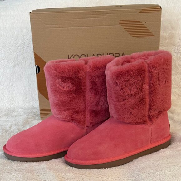 UGG Other - NEW in box Sz 5 Original Koolaburra by UGG Kids' Pink Aubrei Short Fashion Boots